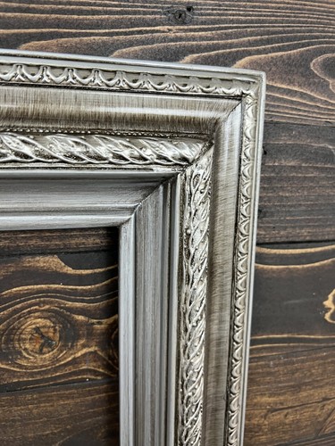 12 X 18 In Stock-Classic compo ornate wood frame, BRUSHED SILVER finish, wood. - Picture 9 of 11