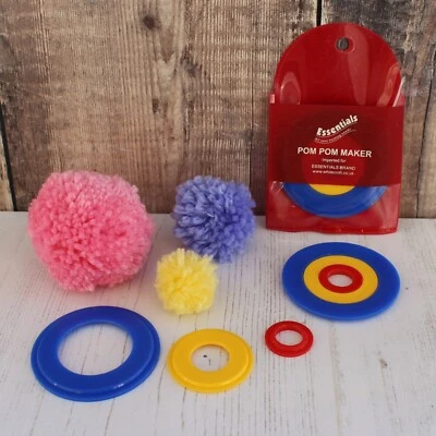 Pom Pom Maker Whitecroft Essentials Brand 3 Sizes in 1