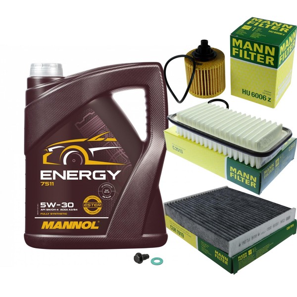 Inspektionspaket 5L Mannol Energy 5W-30 FüR Toyota Yaris 1.3 Verso S 1.33 Urban-image