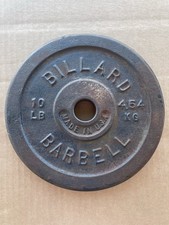 Billard Barbell Vintage 10 Lb Standard 1  Single Weight Plate USA Made