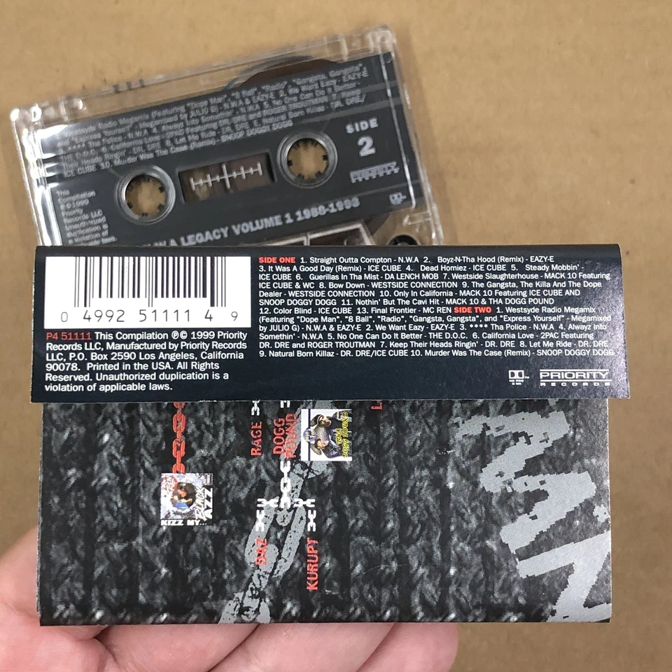 NWA Cassette Tape Rap Hip Hop THE LEGACY DR DRE ICE CUBE EAZY E 2PAC SNOOP DOGG - Image 4 of 4