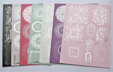 Hunkydory 10 A4 Blatt foliert & Mirri gestanzt Schichtmatten & Sprüche