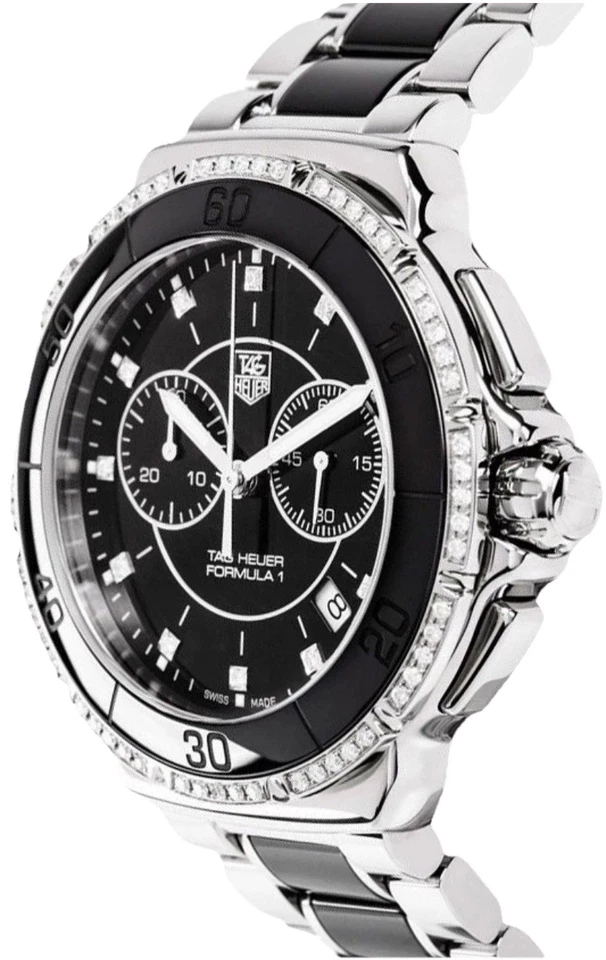 Tag Heuer Formula 1 CAH1212 Chrono Diamonds 41mm Steel/Ceramic Quartz Mens Watch - Image 3 of 4