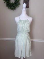 NWT Forever 21 Juniors Size Small Green Halter Mini Dress Sleeveless