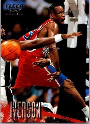 1996-97 AI ALLEN IVERSON FLEER NBA #235 ROOKIE RC CARD