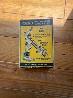 Vintage General No. 825 Drill Grinding Attachment in Original Box
