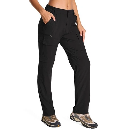 Jessie Kidden Women's Waterproof Hiking Trousers Lightweight Quick Dry – Black