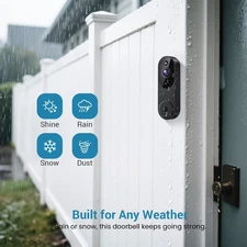 1080P Smart Wireless Video Doorbell Camera Night Vision Real-Time Alerts AI Wifi