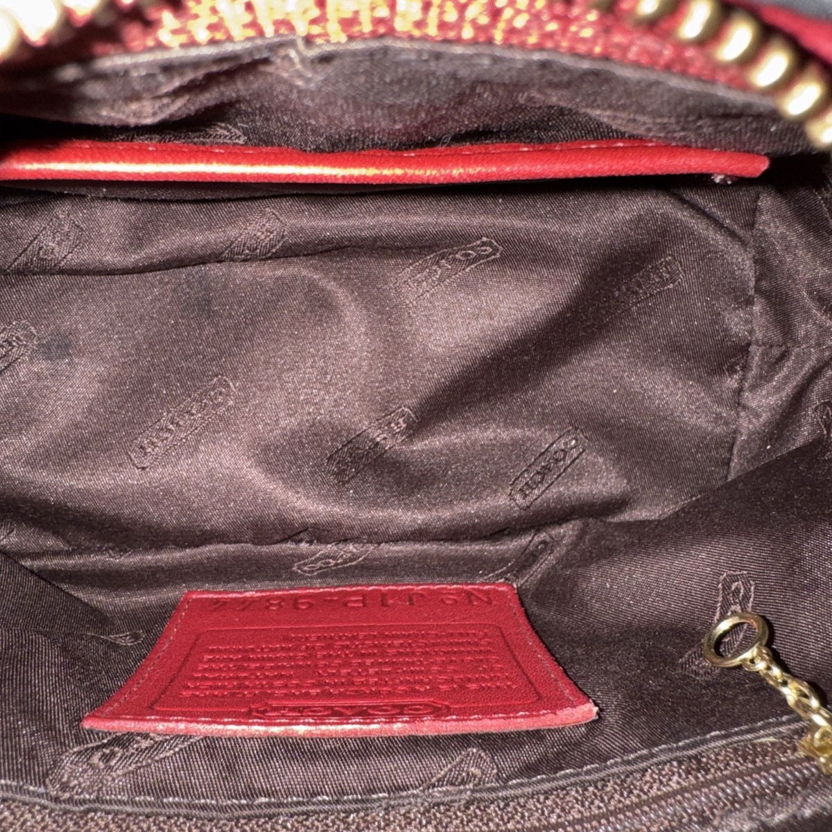 Vintage Coach Red Legacy West Demi Pouch Leather 9844 | eBay
