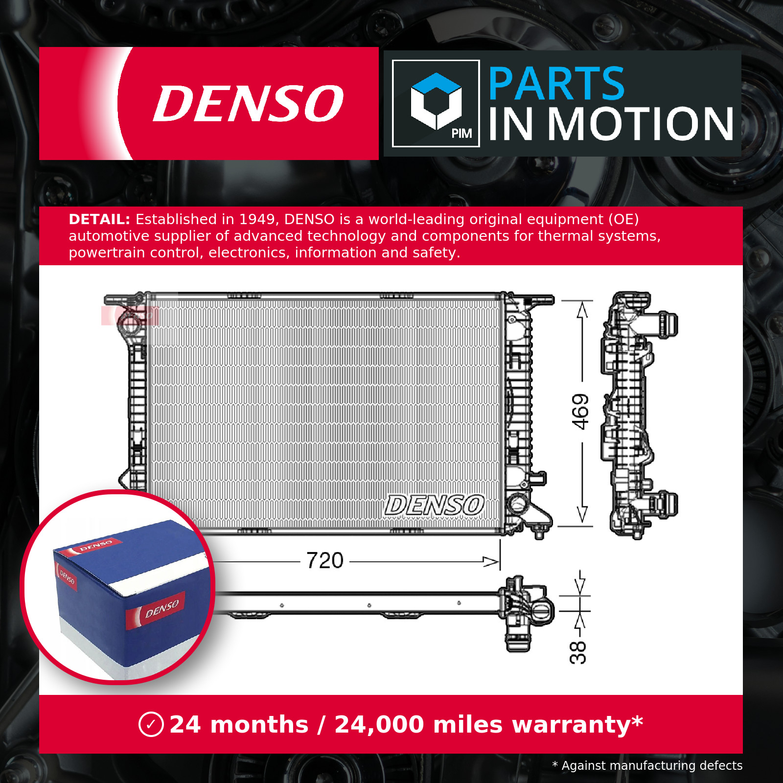 Radiator DRM02024 Denso 8K0121251H Genuine Top Quality Guaranteed New - Image 17