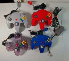Lot Of 4 Nintendo 64 N64 OEM Controllers  RF Loose Stick FOR PARTS REPAIR READ
