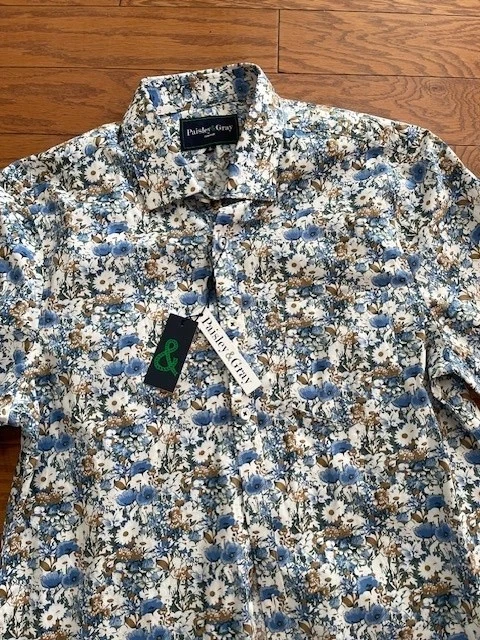 Paisely & Gray Floral Shirt Mens Size Large