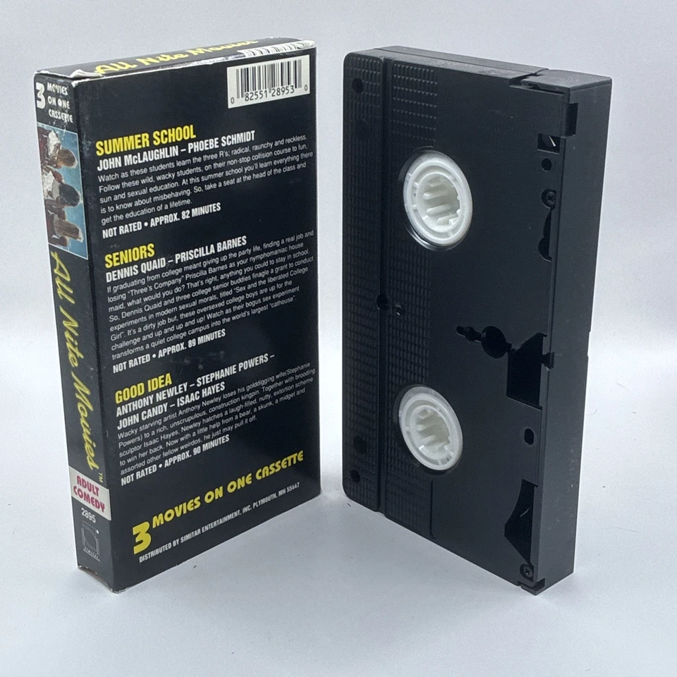 T&A Academy 1 & 2, Doin' It All Nite Movies VHS H.O.T.S Raunchy Sex Comedies D3 — 第 2/2 张图片