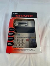 Sharp 2 Color Electronic Printing Calculator EL-1801V Damaged Box