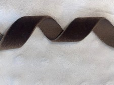 10 yards non stretch velvet ribbon sewing trim brown 5/8" wide