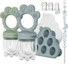 2 Pack Baby Fruit Feeder Breastmilk Popsicle Molds Baby Teethers for Teething