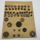 48 VICTORIAN BUTTONS ~ GLASS & METAL POMPEII, URN of FLOWERS, PAINTED BUMBLEBEE
