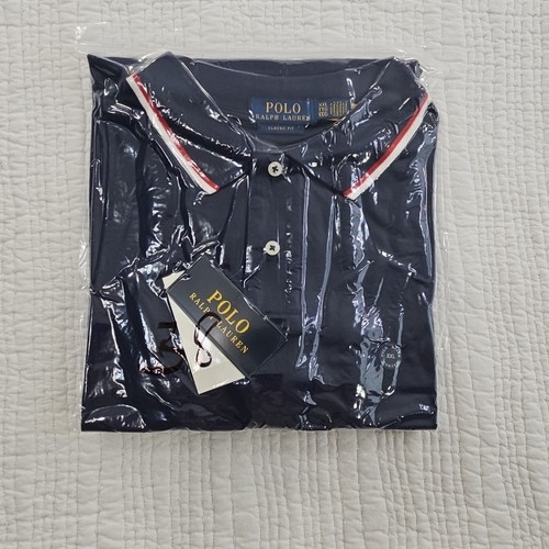 Polo Ralph Lauren 100% Cotton Mesh Shirt Men's XXL Classic Navy Blue NWT NEW - Picture 13 of 13