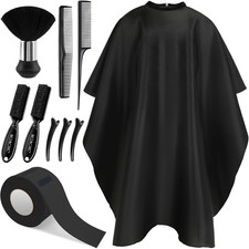 10 in 1 Hair Cutting Barber Cape with Neck Duster Brush Barber Brush Neck Strips