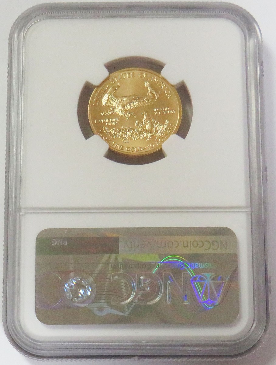 2021 T-1 GOLD $10 DON EVERHART SIGNED AMERICAN EAGLE 1/4oz NGC MS