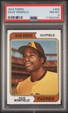1974 TOPPS BASEBALL #456 DAVE WINFIELD RC PSA 8 NM-MT HOF ROOKIE Just Graded