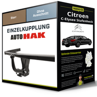 Starre AnhäNgerkupplung FüR Citroen C-Elysee Stufenheck 12- Typ Dd Auto Hak Neu
