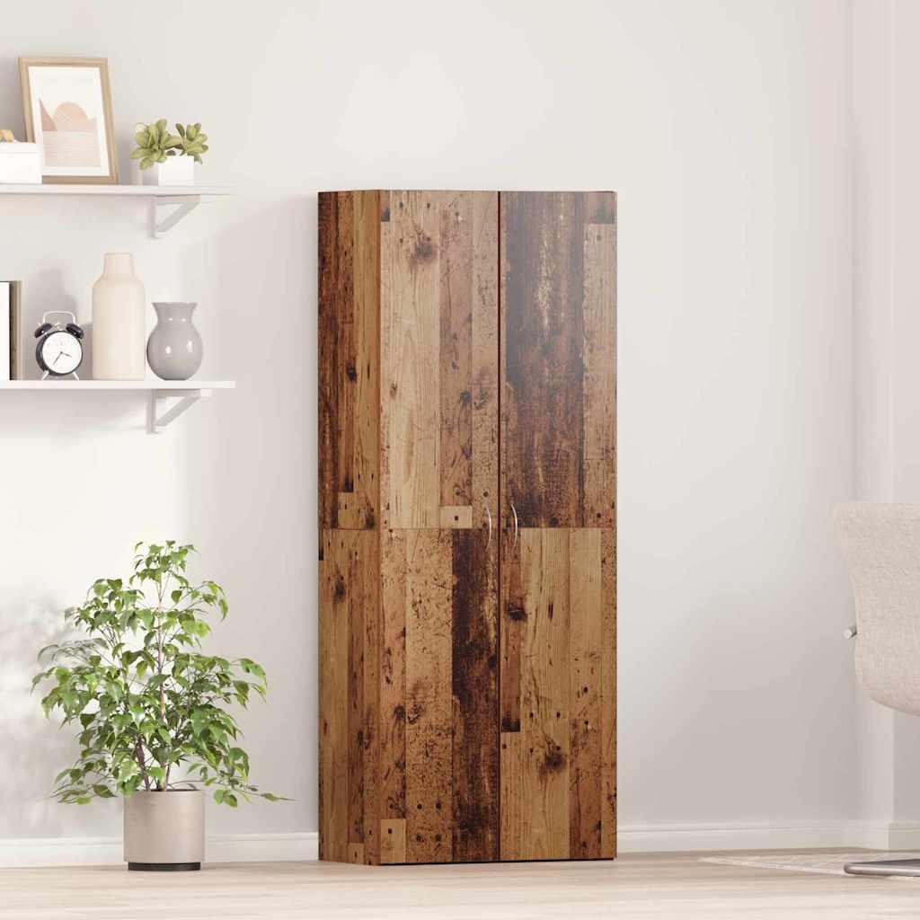 Highboard in legno invecchiato 60 x 32 x 153 cm - fatto in legno ingegnerizzato.