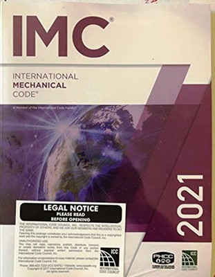 2021 International Mechanical Code IMC Trade Paperback ISBN 9781609839642