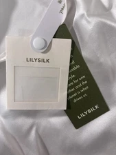 LilySilk Cowl Neck Charmeuse Silk Sleeveless Blouse in White Size 8 NEW $116