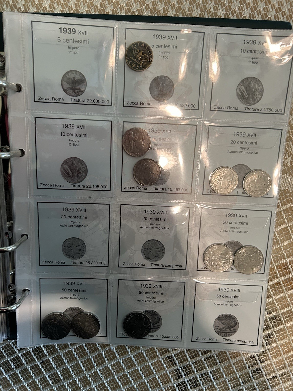 Coins Kingdom of Italy-Vittorio Emanuele III- 1900/1943 With Binder Album