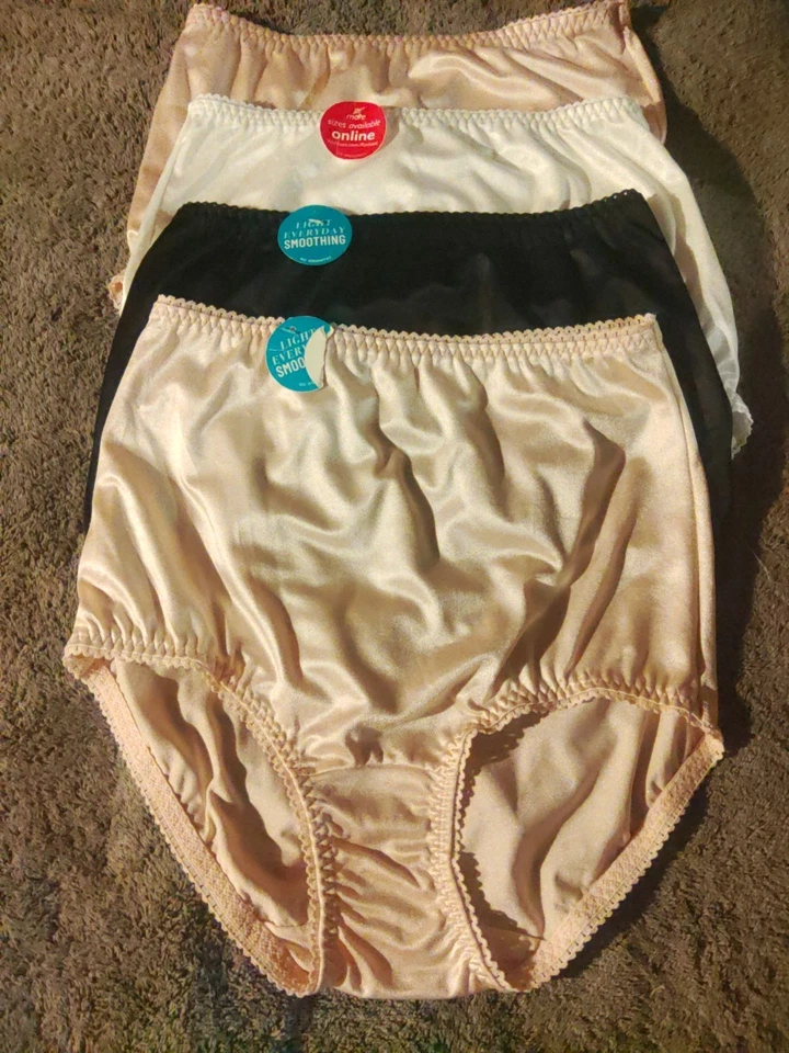 Lot of 5 Vanity Fair Women's briefs Sz 6 satin panties 2 Pink, 2 White, 1 Black - Image 2 of 4