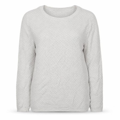 ESMARA Damen Pullover Pulli Größe S UK '' Weiß U-Boot Ausschnitt Langarm