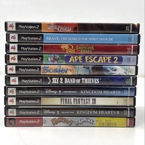 Kingdom Hearts Final Fantasy XII Sly 2 10 PS2 Game Lot Sony PlayStation 2