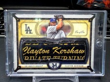 2018 Topps Museum Collection CLAYTON KERSHAW Bat Barrel Nameplate Relic 1/1