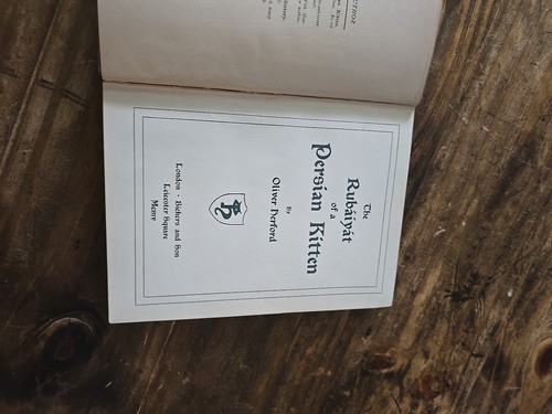 THE RUBAIYAT OF A PERSIAN KITTEN by OLIVER HERFORD - First ed, 1904, Hardback - Picture 5 of 15