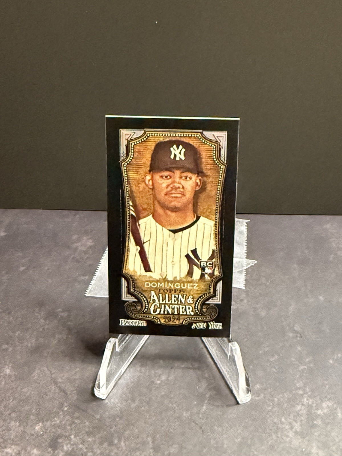 2024 Topps Allen & Ginter Jasson Dominguez RC Mini Black Border #31 NY Yankees