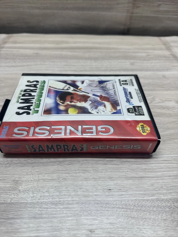 Pete Sampras Tennis Game (Sega Genesis, 1994) CIB Complete W Manual Tested Retro - Image 4 of 4