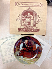 Norman Rockwell's 1987 "Grandpa's Gift" Golden Moments Plate   Box & COA