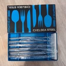 Viners Vintage SHAPE Pattern: Six Dessert Salad Knives (19.5cm) Mint Condition