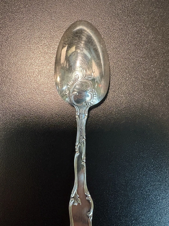 6 cucharas de té vintage de ley toalla pat. 1892 con monograma I Think It’s D Foto 4 de 4