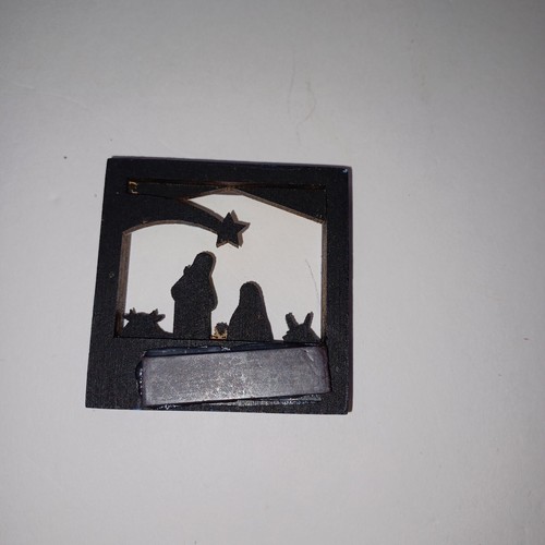 Calamita Presepe in Legno Miniatura Cozumel Blu Scuro Stella Animali - Foto 2 di 2