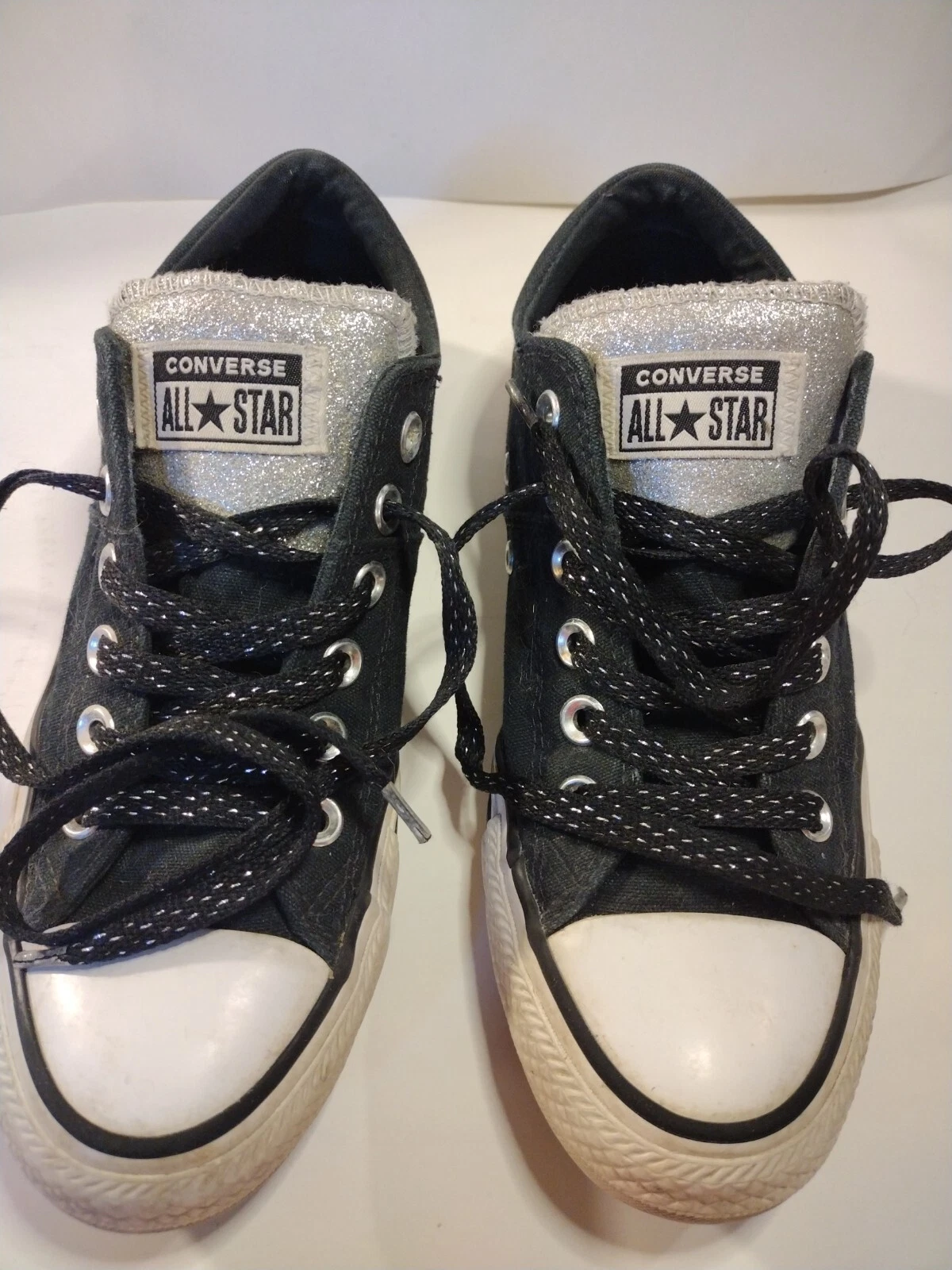 Converse 562494F Sneaker basse donna CTAS Madison Oxford nero argento bianco