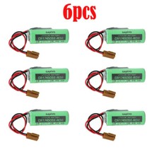 6pcs CR17450SE-R 3V PLC Battery A98L-0031-0012 2500mah for Fanuc System w/Plug