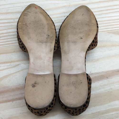 Isaac Mizrahi Zapatos Mujer 7.5 Estampado Animal Sin Cordones Planos Marrón Negro Imitación Gamuza - Imagen 10 de 14