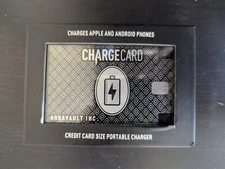 AquaVault ChargeCard Ultra-Thin Credit Card Size Portable Charger 2300mAh