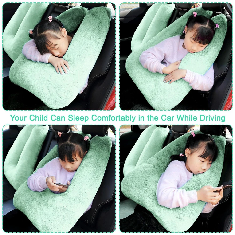 Kids Travel Pillow with Removable U-Shape Support for Airplane & Car Rides