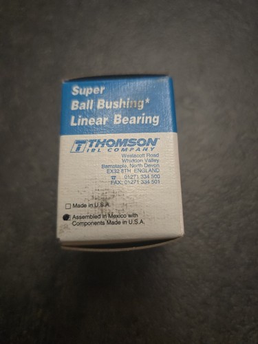 Thomson Super10 Super Ball Bushing Linear Bearing, Closed Round Rail ~NEW~ - Picture 3 of 4