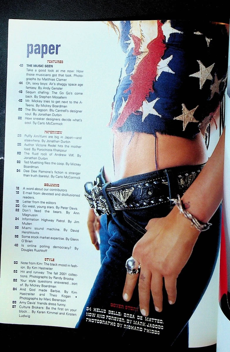 Paper Magazine June 2001 Blu Cantrell Dee Dee Ramone The Go-Go'S.