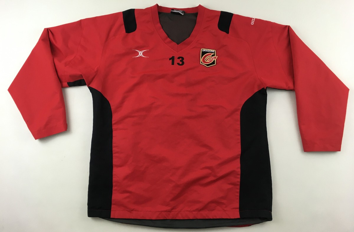 GILBERT Newport Gwent Dragons ラグビーシャツ M Newport Gwent Dragons Rugby Union Shirt Gilbert Jesey Size