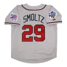 John Smoltz Atlanta Braves 1999 World Series Grey Road Jersey Men's (S-3XL)